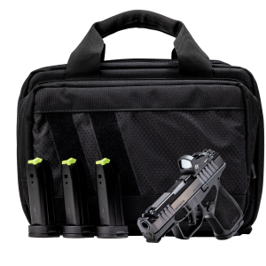 RM1S Comp sub-compact compensated striker-fired pistol with additional mags, bag, and optic
