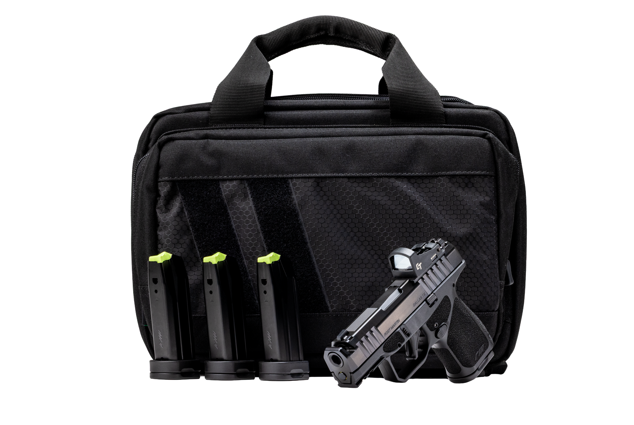 RM1S Comp sub-compact compensated striker-fired pistol with additional mags, bag, and optic